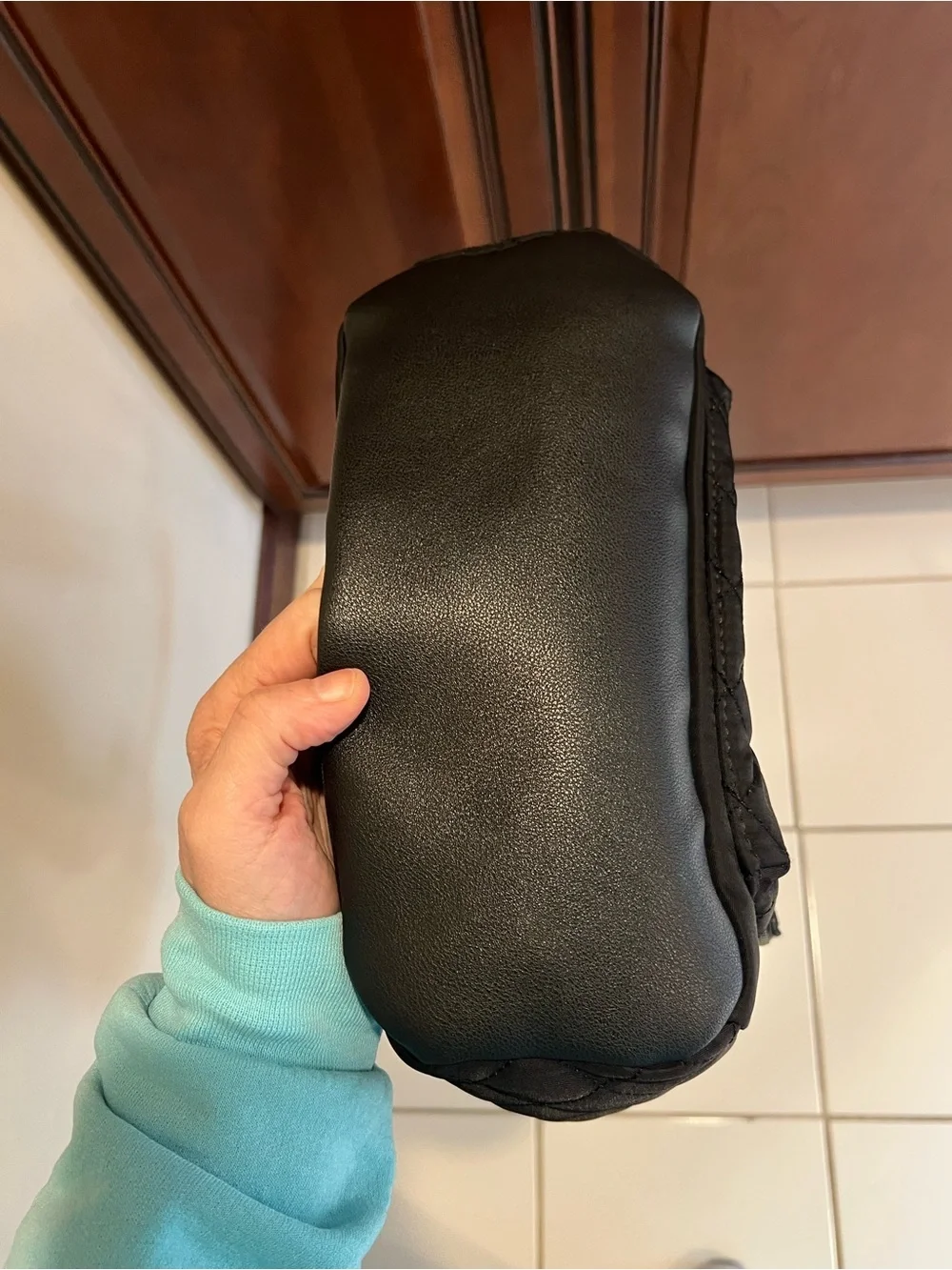 Juicy Couture Vintage Quilted Black Backpack w/Heart Patch Snap Flap Closure